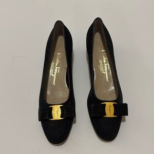 Salvatore Ferragamo Black Italian Heels. Condition- 6 out of 10